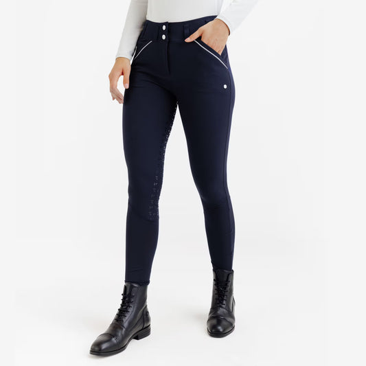 Women's Ultra-Light Full Grip Horse Riding Jodhpurs – Blue